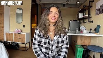 Play First Porn Casting for Curly Latina MILF - POV Blowjob Rimming and Cum in Mouth