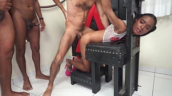 Play 1.50m slim Jasmine SANTANNA top a girl then fucks 3 big cock(Dry version, DP, BDSM, Double Vaginal, anal, BBC, dirty talk) OB090
