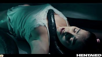 Play Alien Monsters fuck Alissa Foxy under the bed with huge Bukkake
