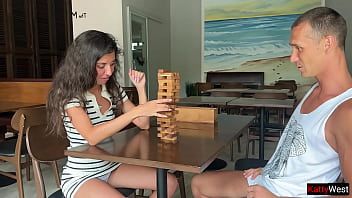 Play Stepsister lost her ass in a Jenga game and got fucked in Anal