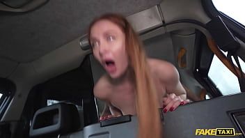 Play Fake Taxi Redhead MILF in sexy nylons rides a big fat dick in a taxi