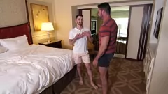 Play Muscular Daddy Gives Rough Anal to His Buddy