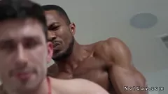Play Black Muscle Stud Gives Bareback Anal to Gay Assistant