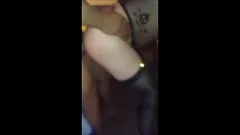 Play Tgirl in Stockings Gets Anal and Blowjob