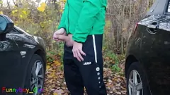 Play European Uncut Gay: Funnyboy Jerks Off in Public, Voyeur Catches Him