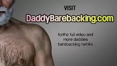 Play Handsome DILF Barebacking Tatted Twink's Ass