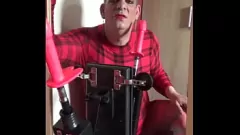 Play Bisexual Crossdresser's Dildo Machine Fantasy