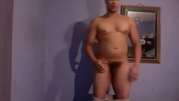 Play Sexy Stud Stripping and Busting A Nut on the Floor