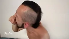 Play Slobbering Gay Latino Amateur with Tongue Fetish