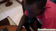 Play Lubed-Up Athletic Ebony Jerks Off His Uncut Cock