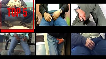 Play Top 5: Mature men kneading the dick in public