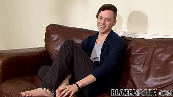 Play UK amateur twink Alex C solo dick stroking during interview