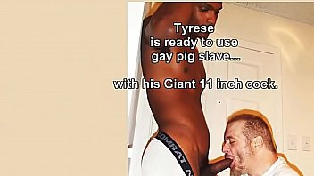 Play I let my slave have big black cock