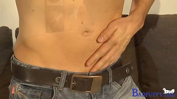 Play Skyler finger-fucks himself as he jerks his thick uncut cock