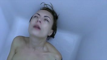 Play Wife gets facialized when she masturbates in the bathroom, before getting fucked